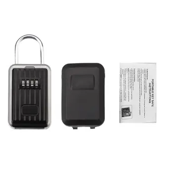 

Key Lock Box with 4-Digit Combination for House Key Wall Mounted Padlock B36A