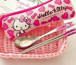 20 наборов kawaii Мультяшные столовые приборы в форме котов, набор оптом из нержавеющей стали, ложки и палочки для еды, вечерние подарки для девочек, рождественский подарок