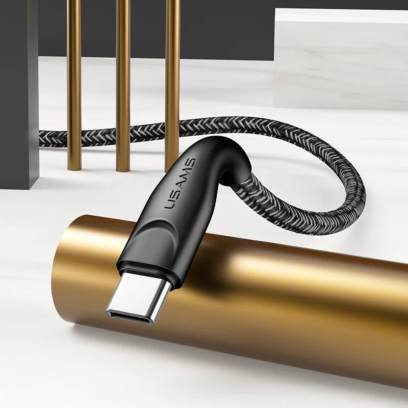 USAMS usb type-C кабель 3 м для зарядки и передачи данных USB-C кабель для телефона с нейлоновой оплеткой type-C шнур для передачи данных для samsung huawei Xiaomi