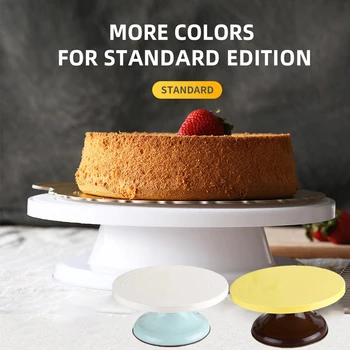 

Cake Turntable Revolving Display Stand Kitchen Round Baking Tool Cake Turntable ABS Anti Skid Round Cake Plate DIY Pan Party