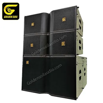 

Goldensoil Audio KR210 Dual 10'' Passive Line Array Speakers Powered DJ Sound Box Music Equipment
