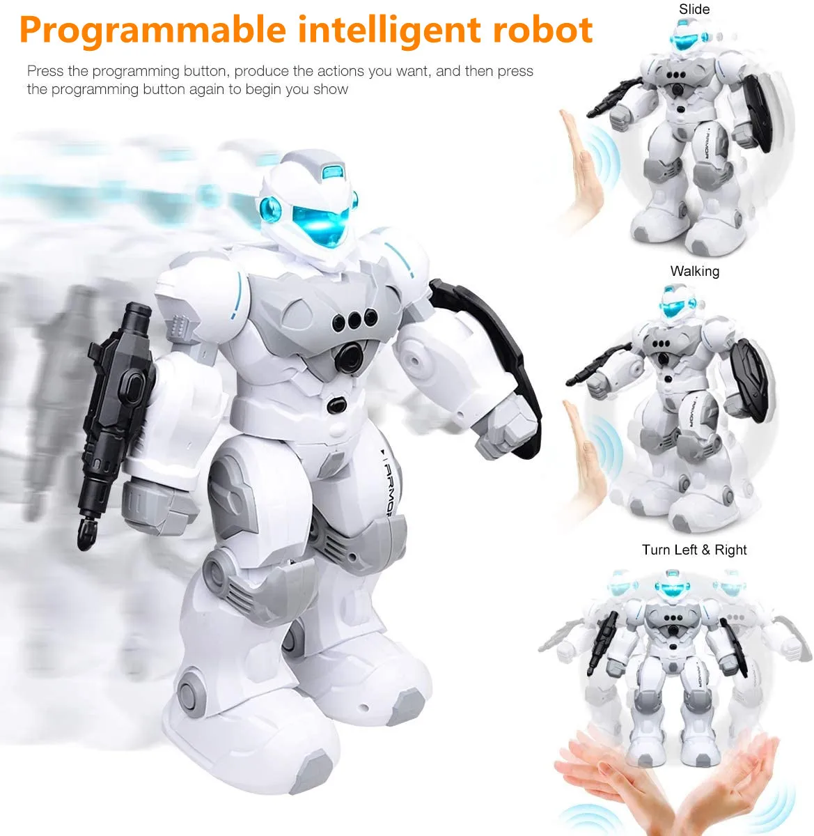 

Electronic Wireless Remote Control Intelligent Robot Gesture Sensing With Singing, Dancing, Walking, Intelligent Programming