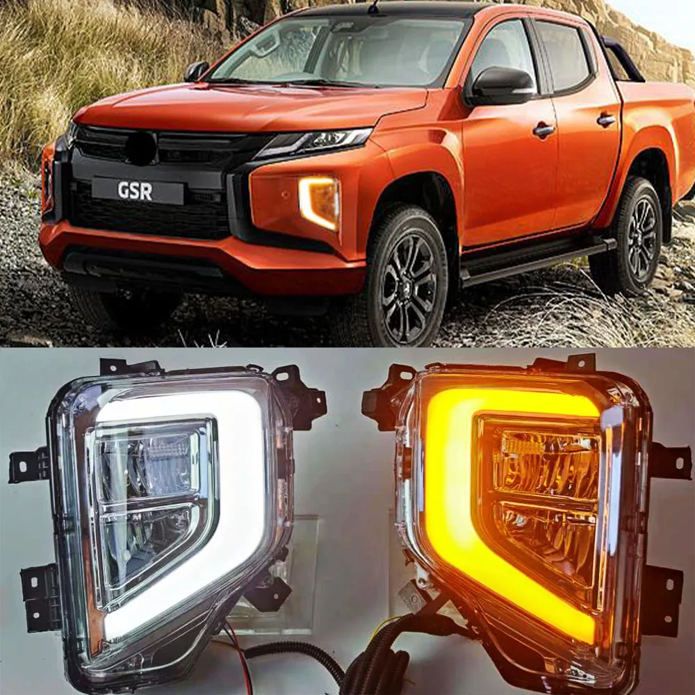 1 Set LED DRL Daytime Running Lights For Mitsubishi Triton L200 2019