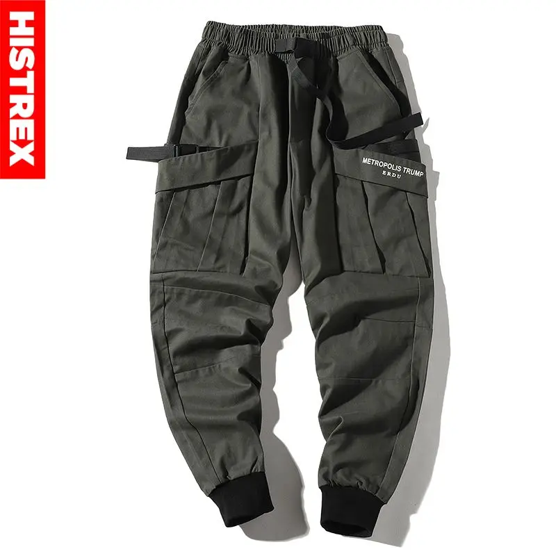 HISTREX 100 хлопок Лоскутные Карманы Мужские штаны Techwear Классический Пот 3XL 4XL трек популярные брюки боковые карманы KW2XA