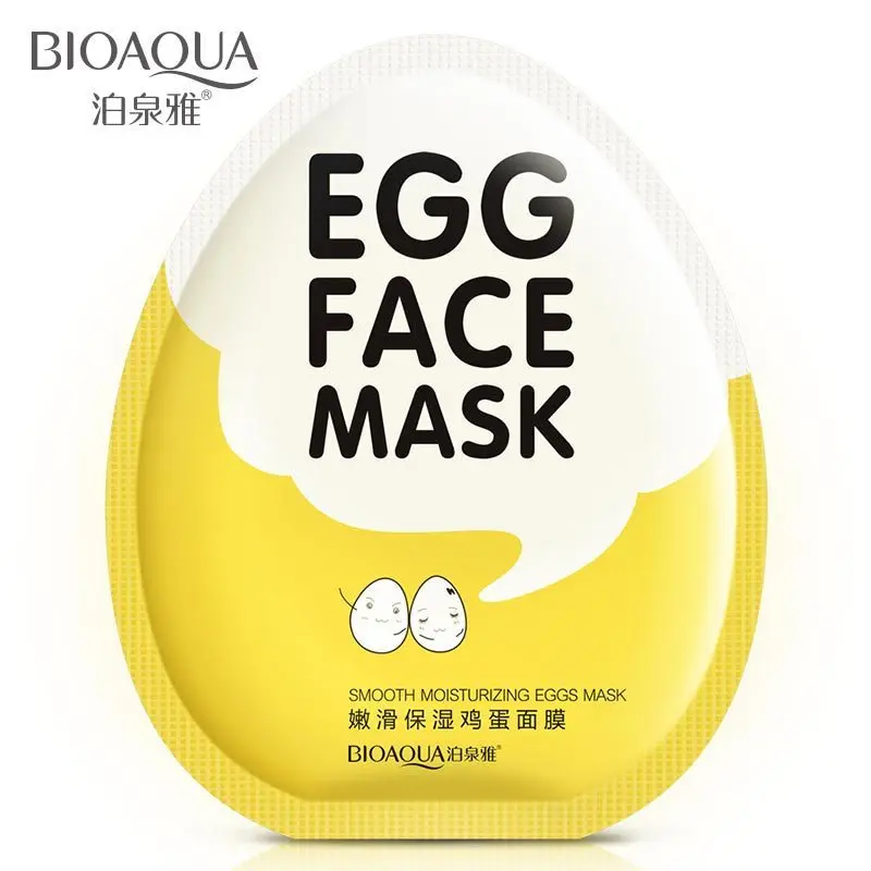 

BIOAQUA Egg Facial M asks Tender Moisturizing Face M ask O il Control Brighten Wrapped M ask Skin Care