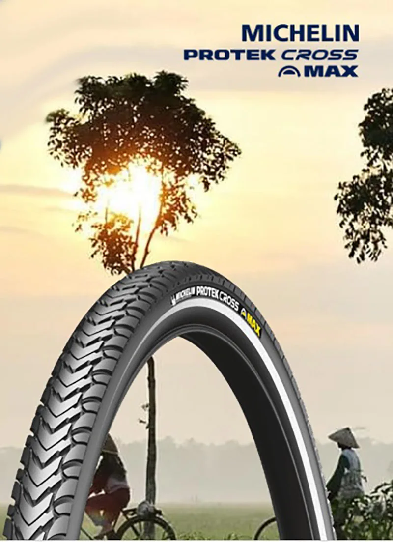 Велосипедная шина Michelin ProTek MAX Толстая ударопрочная шина 700* 35C со светоотражающими полосками Michelin