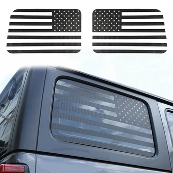 

New Arrival High Quality For Jeep Wrangler JL Window Decal American Flag Sticker Rear Window 2018-2020