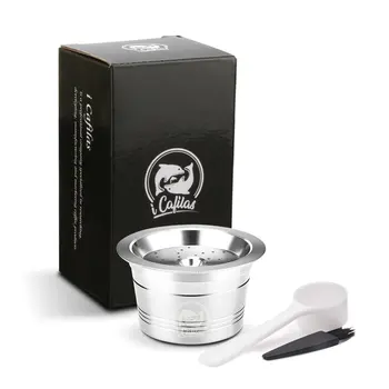 

Stainless steel Refillable Coffee Capsule Pod Filter Dripper Tamper Compatible with Kfee Coffee Machine