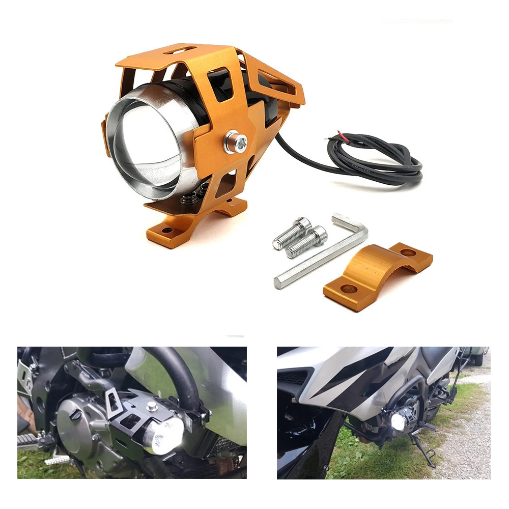 

Universal Motorcycle Motorbike Headlights Bulbs Lamp U5 LED Spotlight Flash 12V Fit For Yamaha YZF R1 XJR FJR 1300 FZ1 FAZER