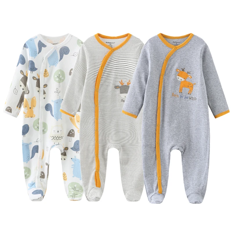 Newborn Baby winter clothes 2/3pcs baby boys girls rompers long Sleeve clothing roupas infantis menino Overalls Costumes images - 6