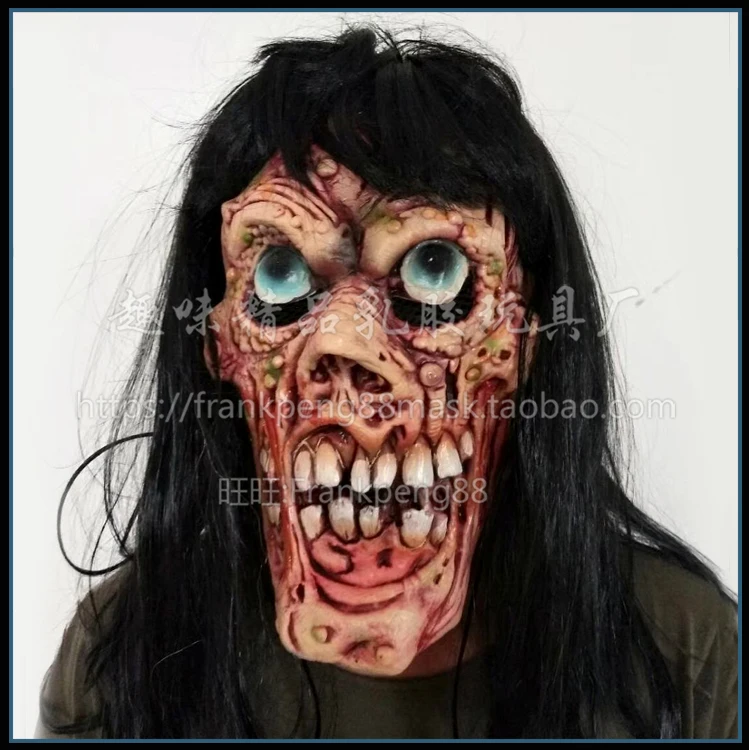 With hairy teeth props scary halloween mask devil horror halloween party props halloween creepy supplies