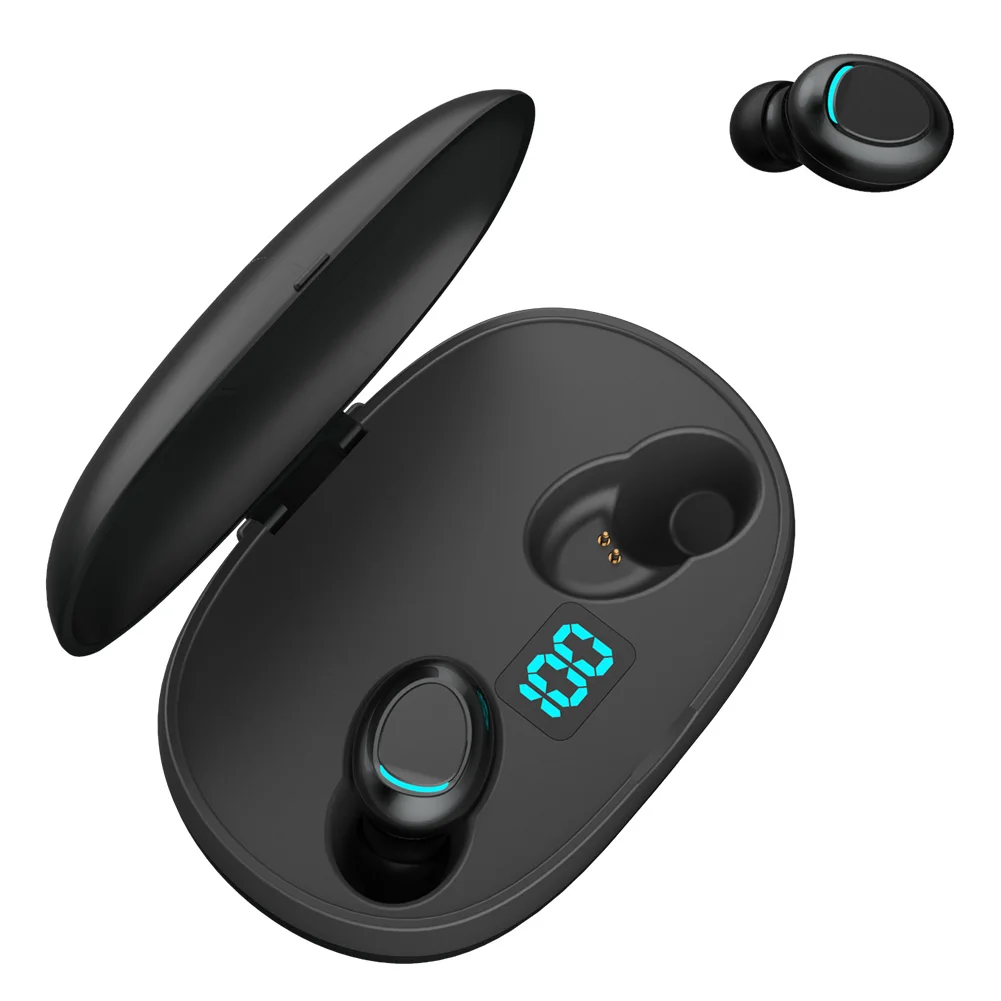 Шумоподавление Автоматическое Сопряжение беспроводные Bluetooth наушники стерео звук в ухо с микрофоном цифровой дисплей перезаряжаемый