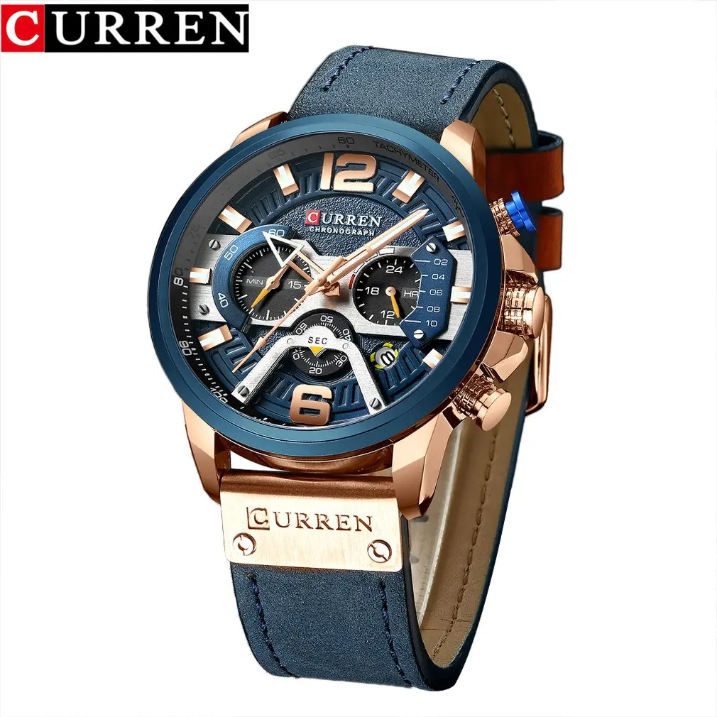8025 часы для взрослых мужские часы высокого качества водонепроницаемые часы кварцевые часы мужские часы со стальным ремешком - Цвет: WT5076202