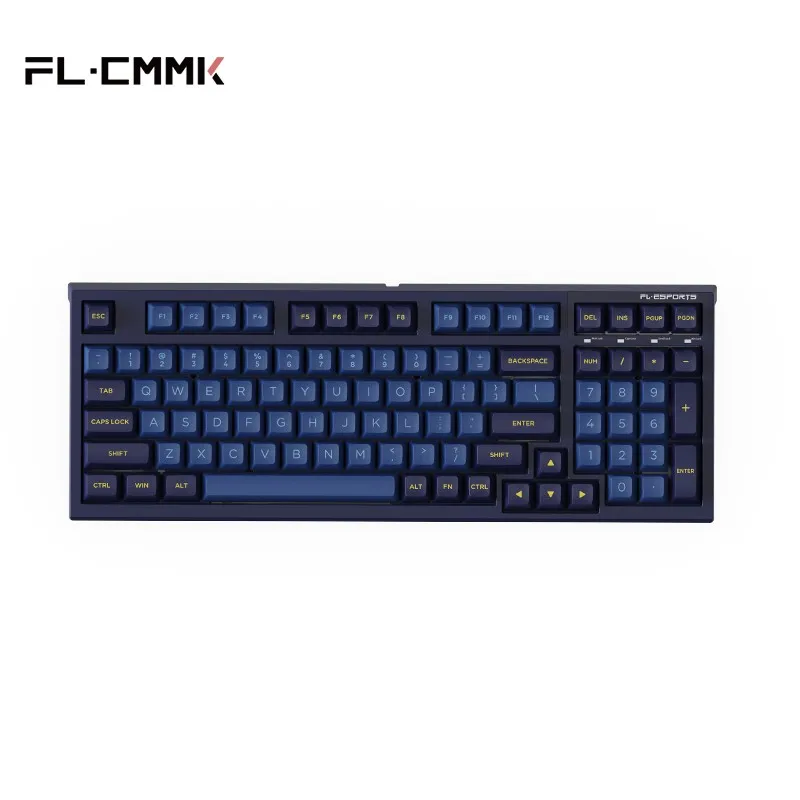 keyboard with touchpad for pc FL·ESPORTS FL980 Mechanical Keyboard 98-Key Wireless 2.4G Bluetooth Three-Mode Fullkey Switchable Axis Game Office Equipment mini computer keyboard Keyboards