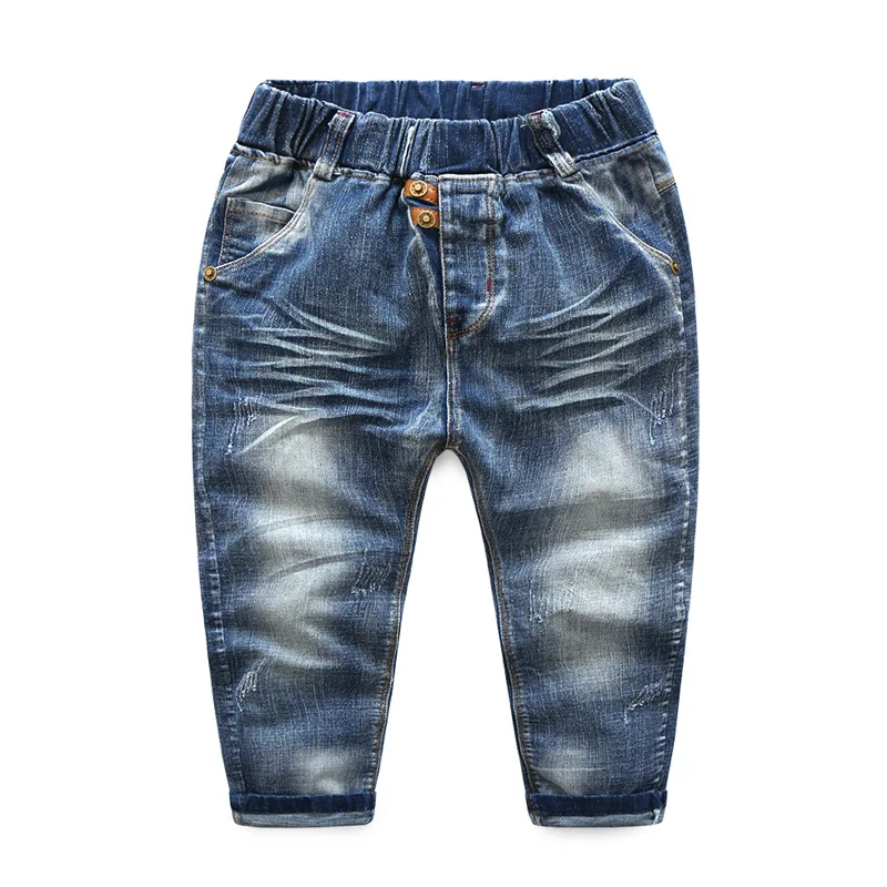 

New Style Spring Korean-style Boutique Childrenswear BOY'S Children Washing Bright White Soft Cowboy Trousers Crawler Pants Whol