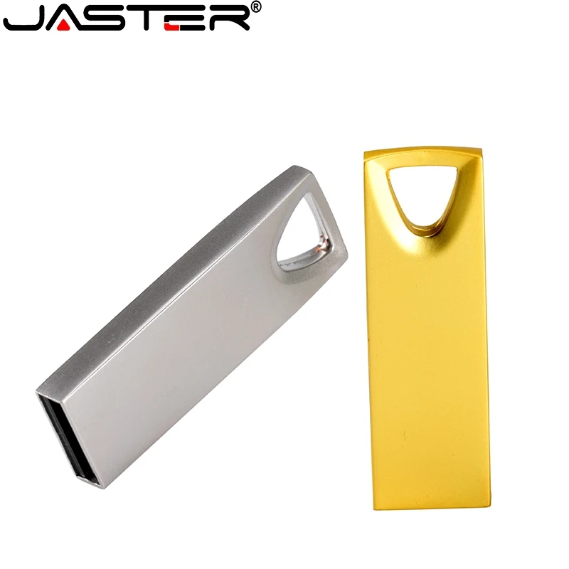 JASTER USB 2,0 металлический серебристый золотой USB флеш-накопитель 4 ГБ 8 ГБ 16 ГБ 32 ГБ 64 Гб 128 ГБ Флешка карта памяти логотип на заказ