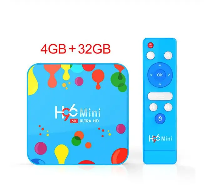 4 ГБ 128 ГБ H96 Мини Android 9,0 ТВ приставка Allwinner H6 четырехъядерный 6K H.265 Wifi HD ТВ приставка 4G 32G H96 мини H6 медиаплеер ТВ приставка - Цвет: 4G 32G