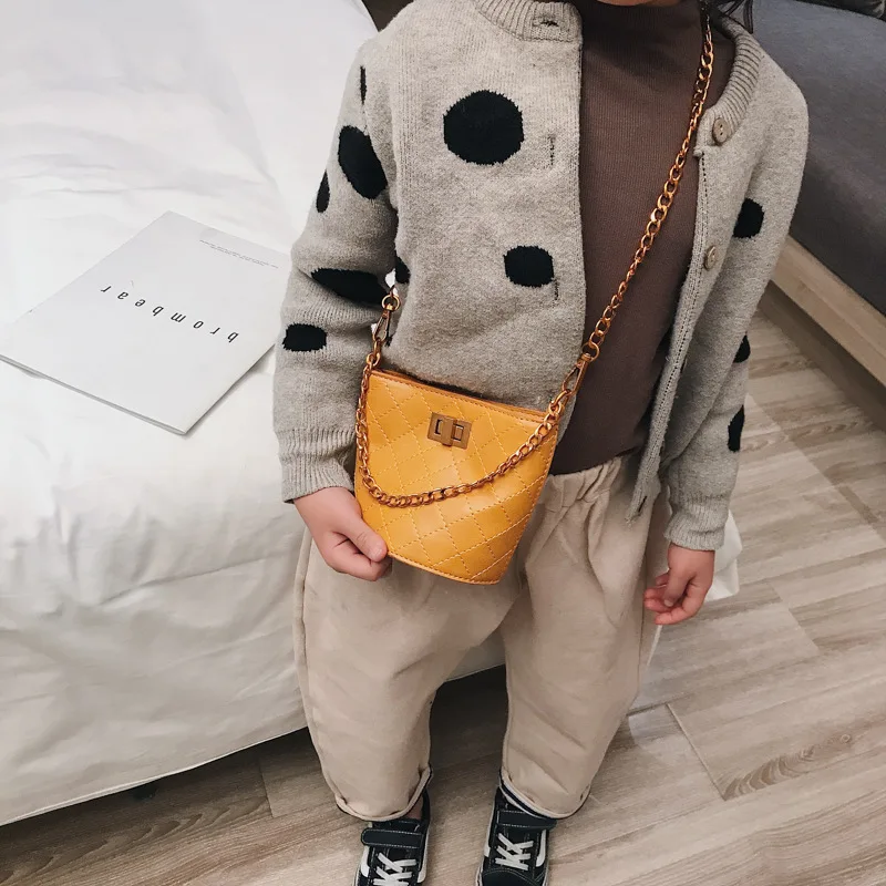 Children Small Bag New Style Korean-style Fashion Chain Bucket Bag Simple Versatile Girls Baby Shoulder Bag Fashion