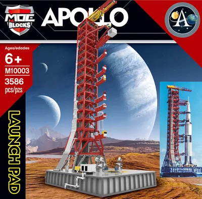 Набор строительных блоков Apollo Saturn V Launch пусковая башня космический корабль