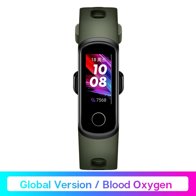 Браслет huawei Honor Band 5i, умный браслет, зарядка через usb, мониторинг крови и кислорода, спортивный фитнес-браслет, бегущий трекер - Цвет: Global  Green
