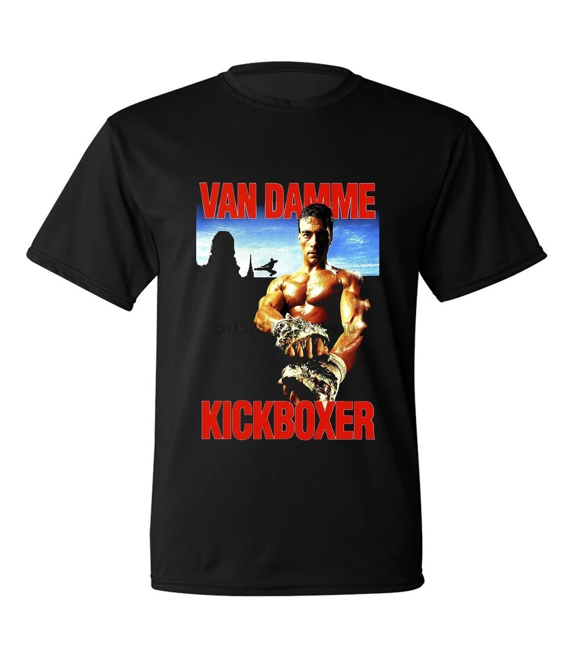100% хлопок модные мужские Kickboxer постер фильма Жан Клода Ван Дамме футболки