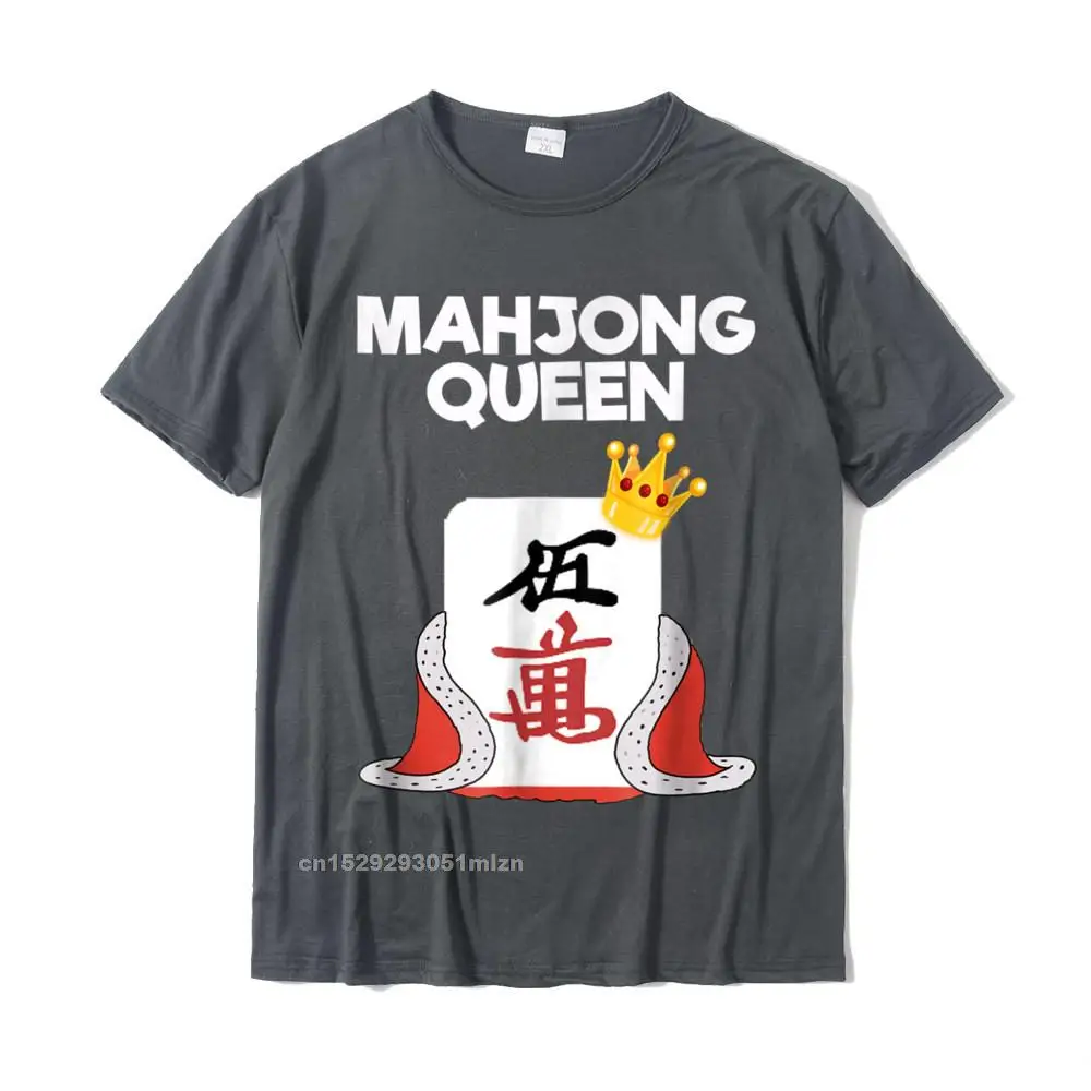 Latest Male Tops Tees Camisa Summer T Shirts All Cotton Short Sleeve Normal Tops T Shirt Round Collar Drop Shipping Mahjong T-Shirt - Funny Mahjong Queen__5233 carbon