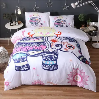 

Children's Favorite Bedding Set Duvet Cover Sheet Queen King Size 3D Ethnic Style All Kinds Of Animals XHS0036