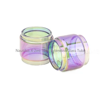 

2PCS Nautilus X 2ml Tank Colorful Rainbow Transparent Fatboy Glass Tube Replacement