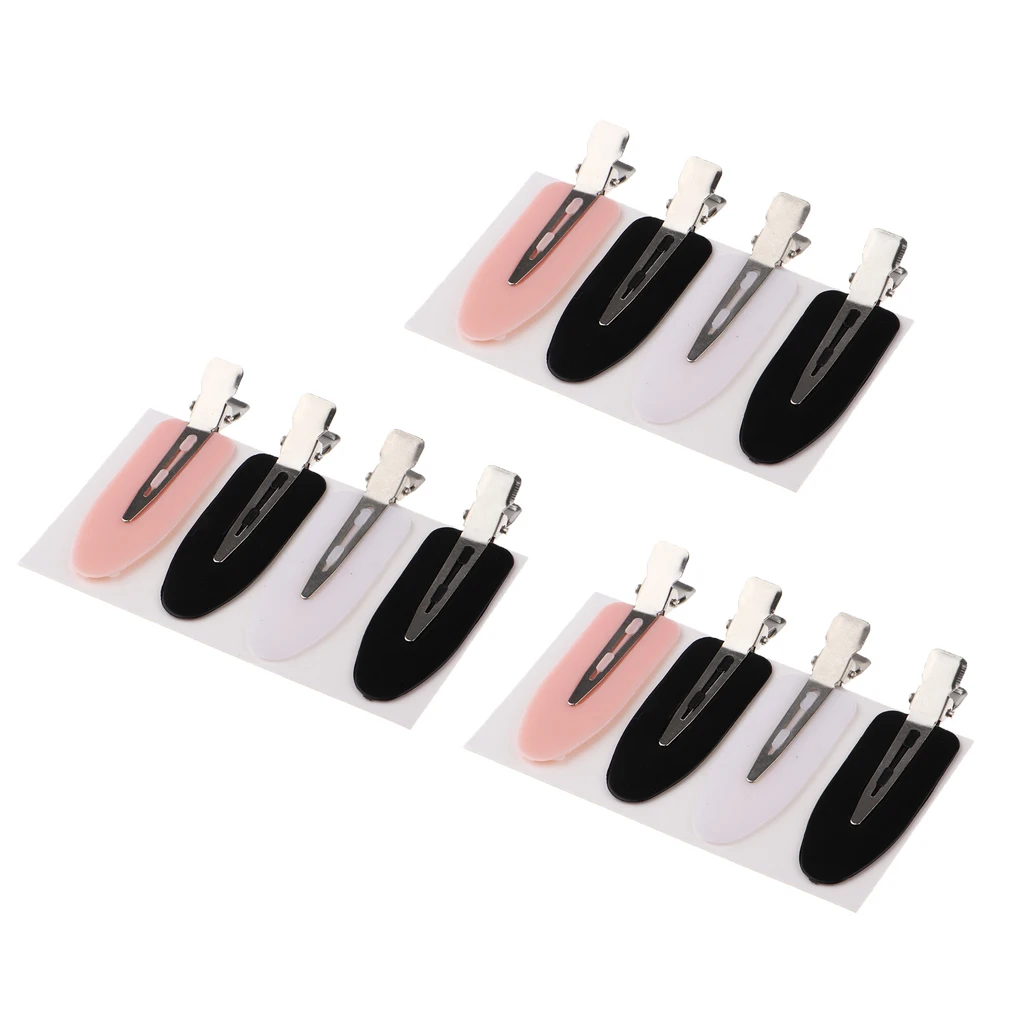 12 Pcs Hair Clips, No Bent Hair Bangs Clip, No Mark Hair Pins, Curl Clips Barrette for Makeup Hairstyle Salon Accessories