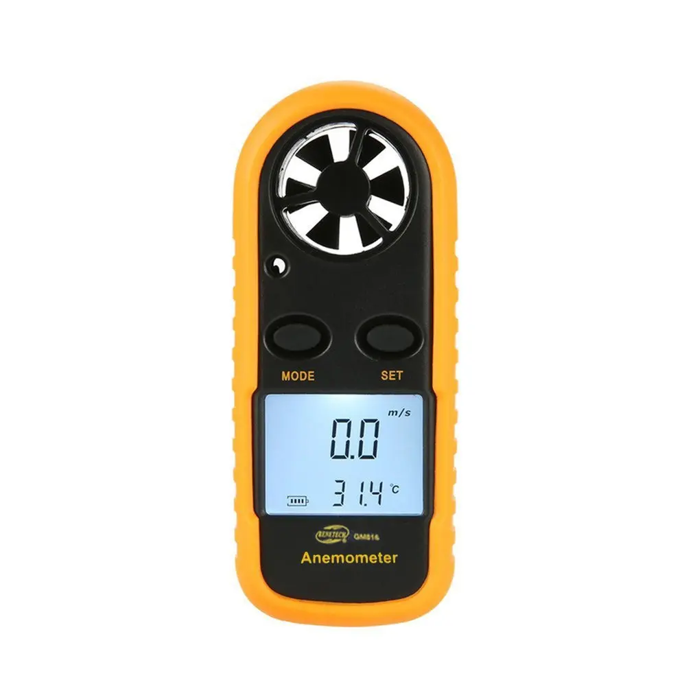 

GM816 Digital Anemometer Thermometer Wind Speed Air Velocity Airflow Temperature Gauge Windmeter with LCD Backlight