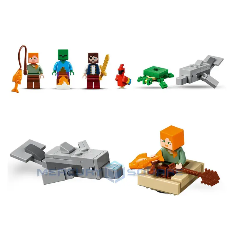 Pirate Ship Adventure Building Blocks With Alex & Pirate Action Figures Compatible My World Bricks Set Gifts Toys 21152 Pirate Ship Adventure Building Blocks With Alex & Pirate Action Figures Compatible My World Bricks Set Gifts Toys 21152