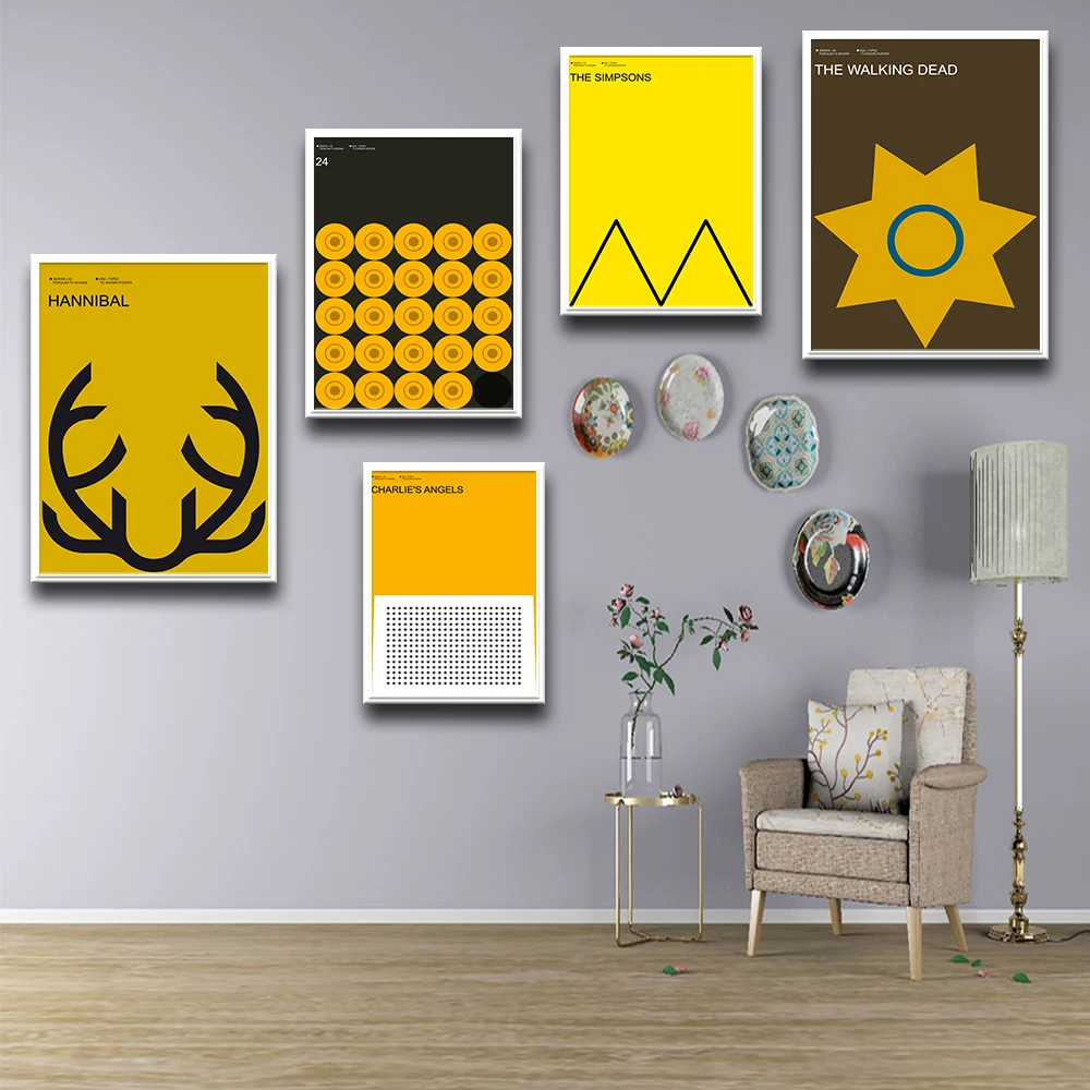 

Modern The Simpsons Modern Abstract Flower Painting Canvas Modular Print Wall Pictures Print For Living Room Bedroom Decor
