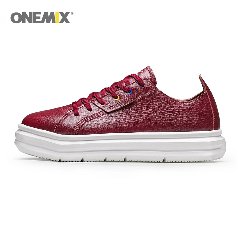 

Onemix Women Running Shoes Increasing 5 CM EVA Outsole Micro Fabric Leather Light Female Casual Sport Shoes Outdoor Sneakers