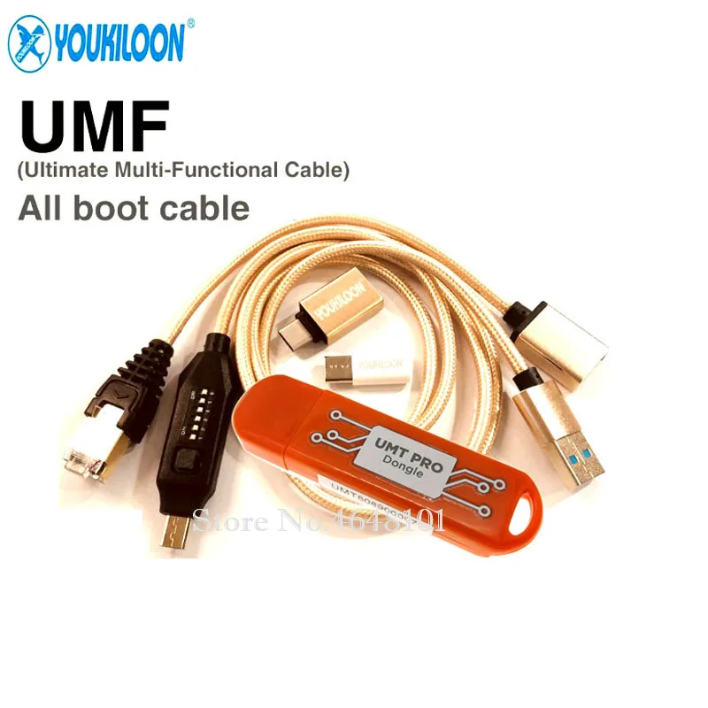 UMT Pro 동글 UMT Pro 키 (UMT Dongle + AVB Dongle 2 IN 1) 기능, 최신 버전 UMF 모든 부팅 케이블 포함