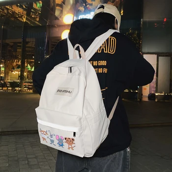 

JULYCCINO Couples backpack The mouse design bag Waterproof nylon Women Backpack Travel Bag Women Preppy School Bags For Teenager