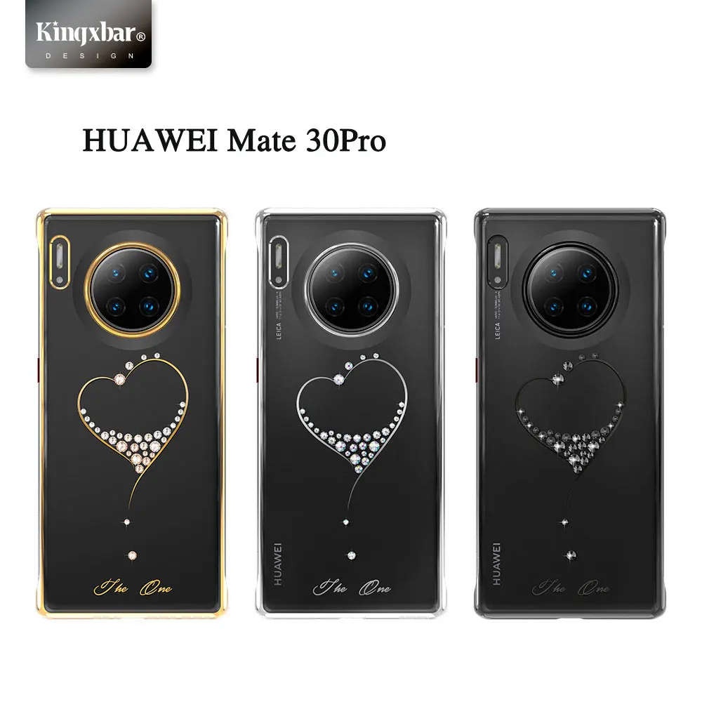 Kingxbar для huawei mate 30 Pro чехол противоударный Блестящий жесткий Алмазный кристалл mate 30 тонкий задний Чехол для телефона прозрачный