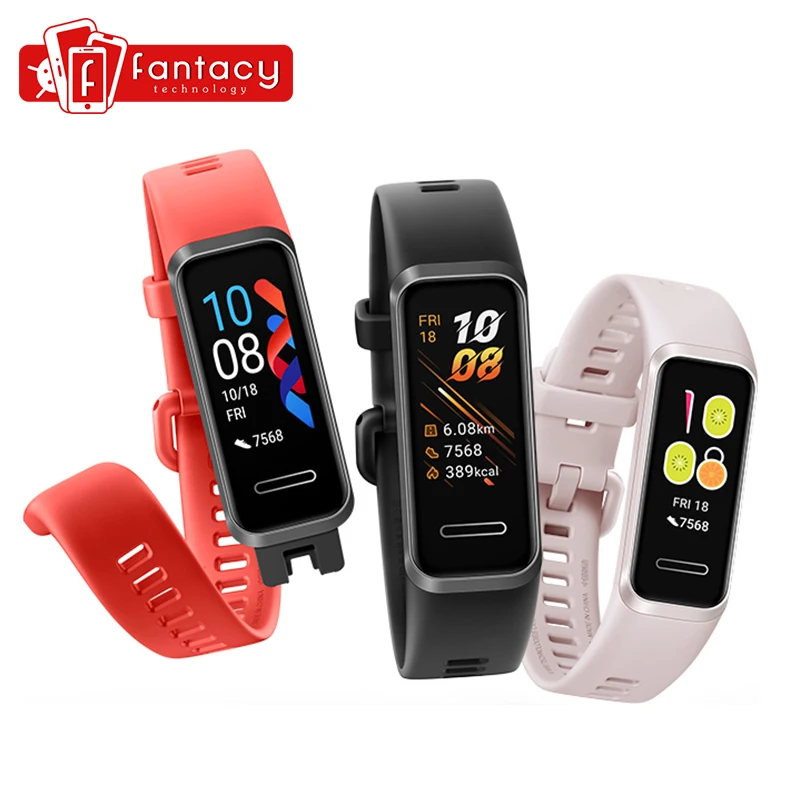 

Original Huawei Band 4 Smart Wristband 0.95'' Color AMOLED Touch Colorfull Screen Swim Posture Detect Heart Rate Sleep Snap
