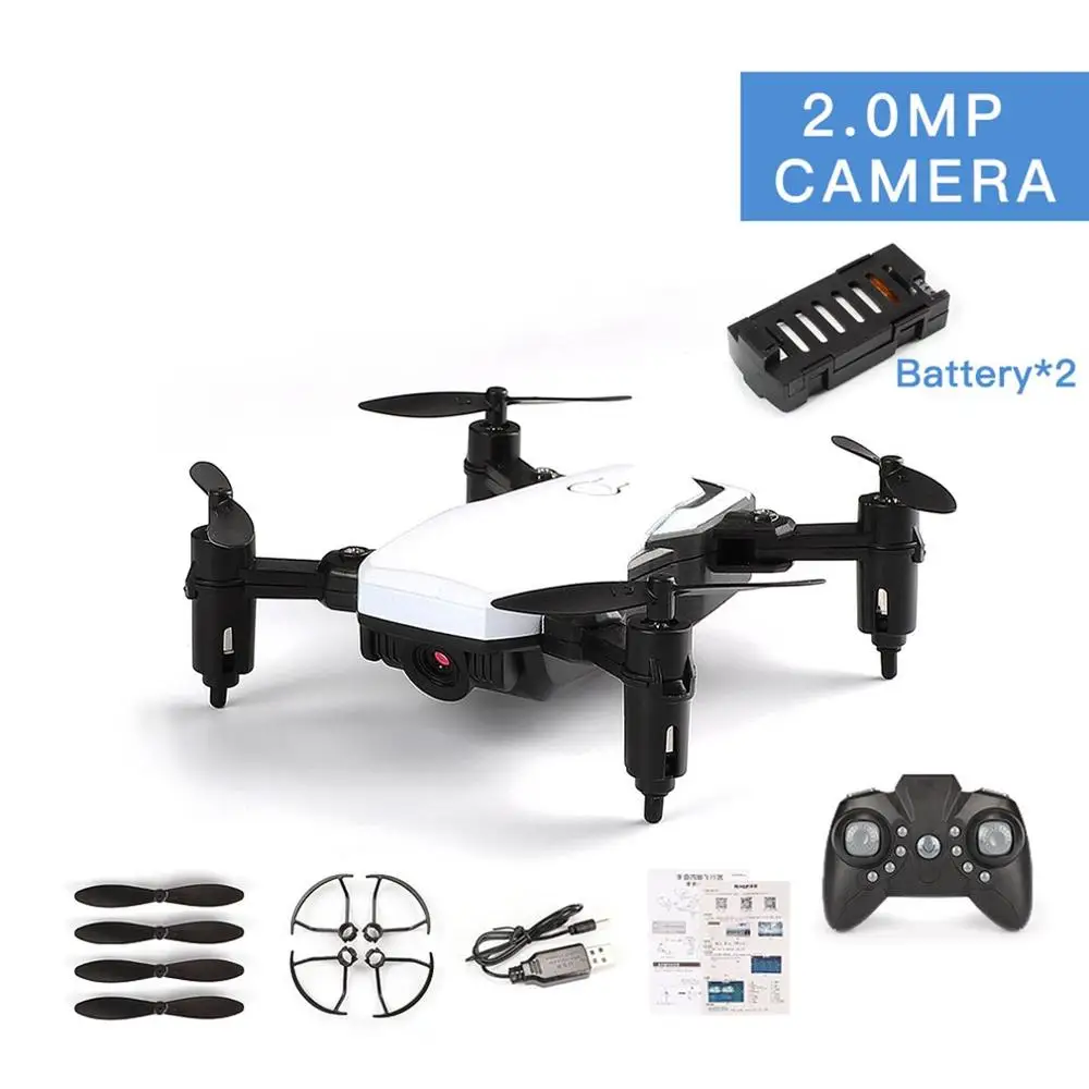 720P White 2 Battery LF606 Quadrocopter Mini Drone With 720P Camera FPV Profesional HD Foldable Camera Drones Altitude Hold Children ChristmsToy - Color: 720P White 2 Battery