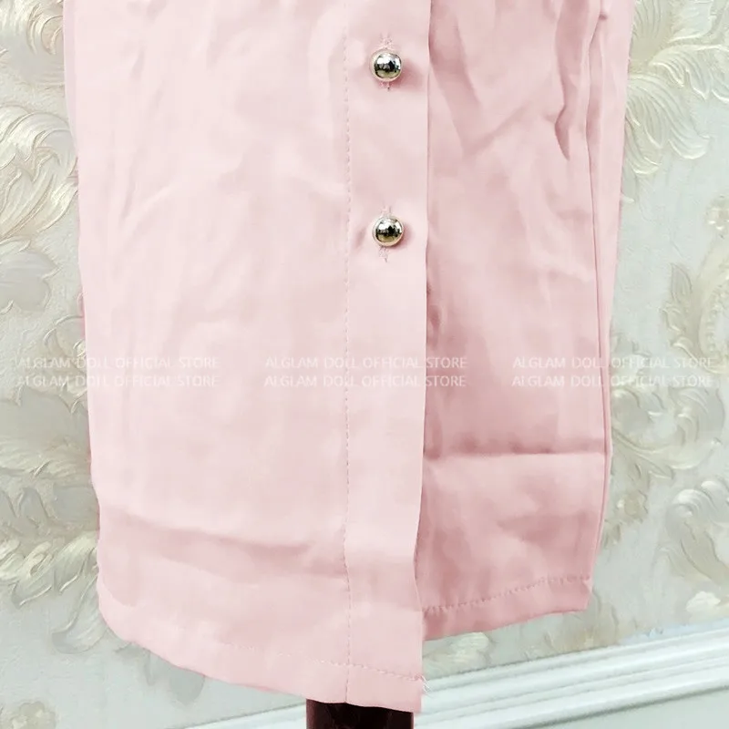 Осеннее однотонное розовое выдалбливающее платье-карандаш длиной до колена с воротником-стойкой, сексуальное облегающее платье для офиса
