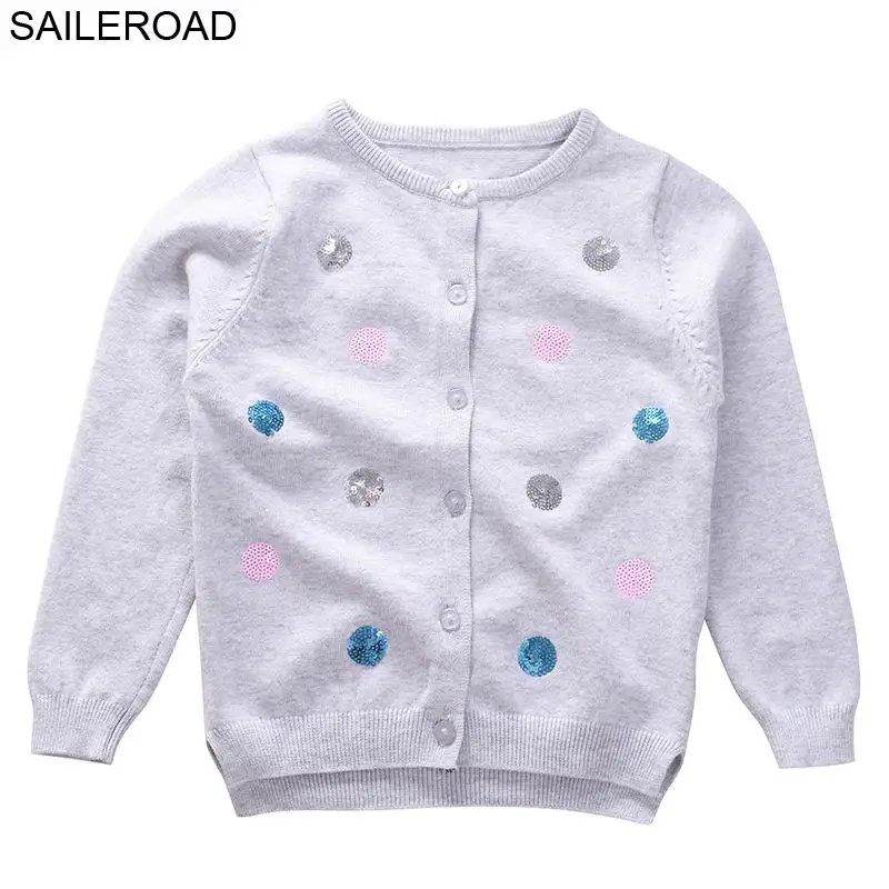 W19305 same picture SAILEROAD 3-7лет Пайетки из единорога Зимний свитер Девушка Осень Дети Девушки Кардиган Осенняя одежда Малыш Кардиган Менина - Цвет: W19305 same picture