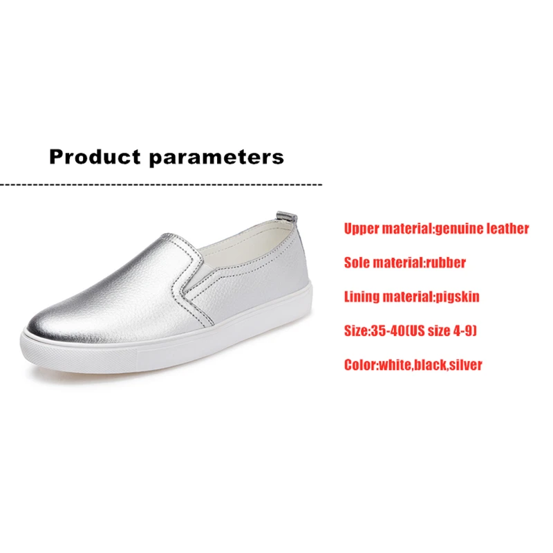 WOIZGIC Women's Ladies Female Woman Cow Genuine Leather White Vulcanized Shoes Flats Loafers Korean Slip On Leisure LLX-6688 6
