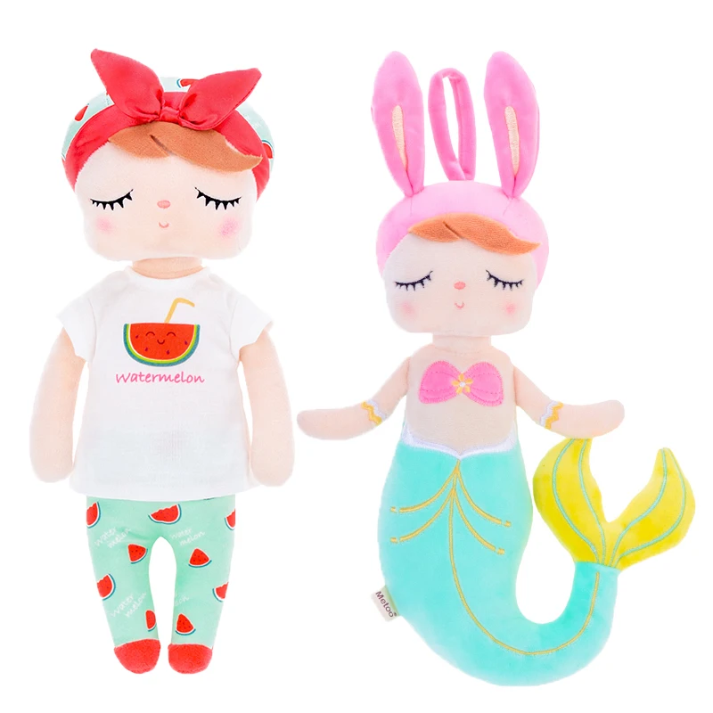 watermelon mer green Metoo куклы Анжела плюшевые игрушки чучела животные с коробкой фрукты Русалка милый Мечтая девочка подарок для детей Дети Новинка DES - Цвет: watermelon mer green