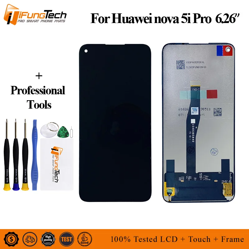 

Black NEW 6.26" For Huawei Nova 5i Pro LCD Display Touch Screen Digitizer Assembly For Huawei Nova 5i Pro SPN-AL00, SPN-TL00