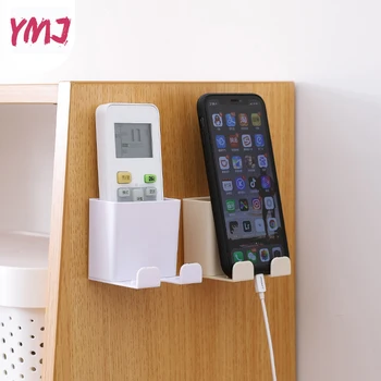 

Wall Mounted Storage Box Organizer Air Conditioner Remote Control Storage Case Mobile Phone Hanging-Plug Holder Stand Container