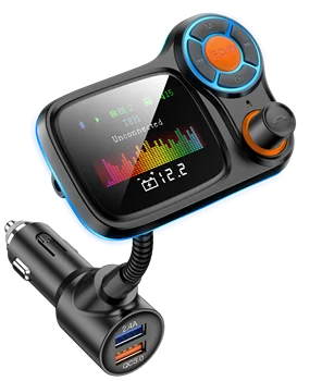 

Quick Charge 3.0 Car Charger Dual USB Fast Charging for Xiaomi Redmi Note 8 Pro FM Transmitter Bluetooth 5.0 Music MP3 Player