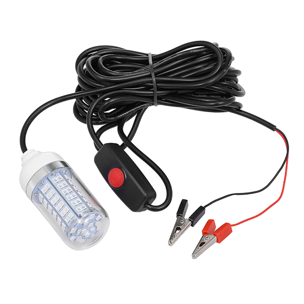 Jual 12V 60 LEDs Submersible Fishing Light Underwater Fish Finder Lamp with  8m Cord and Battery Clip Fishing Lights Attract Fishes , Green Light di  Seller BAOSITY - Shenzhen, China