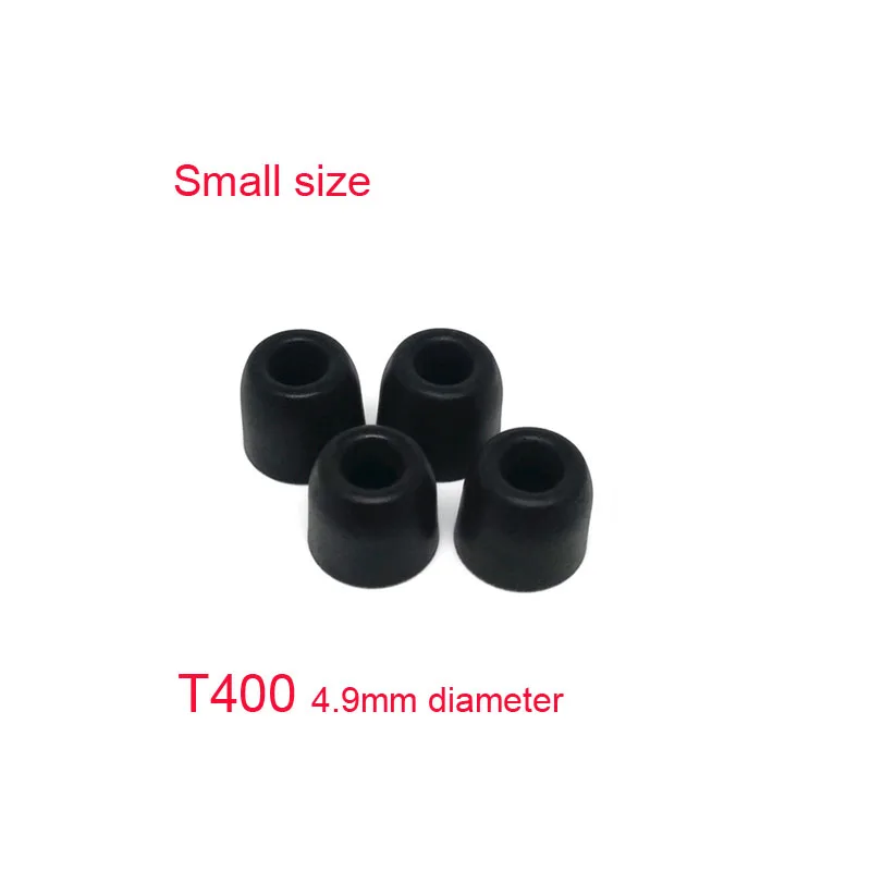 T400 (S) 4 pcs black ANJIRUI T400 наушники наконечники пены памяти губки амбушюры для T500(L M S) 4,9 мм калибра гарнитура шумоизоляция уха хлопок - Цвет: T400 (S) 4 pcs black