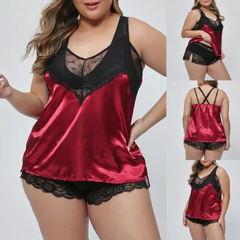 

pajamas for women lingerie pijama mujer pyjama Sexy Lace Lingerie Silk Underwear Sleepwear Nightdress Pajamas Satin пижама