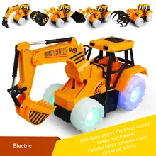 29*11,5*15,5 см Моделирование RC экскаватор строительный грузовик, инженерный транспорт, модель, светодиодный музыкальный эффект, Детская интерактивная игрушка в подарок