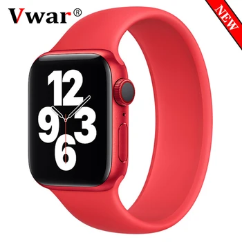 

42mm 44mm Strap for Apple Watch 5 Band iWatch bands Belt Silicone Solo Loop bracelet watchband for series 6 5 4 3 2 SE